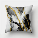 Axyaa Marble Ocean Sea Pattern Polyester Throw Pillow Cover - Home Sofa Decor