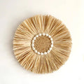Rattan Grass Weaving Wall Decor, Moroccan Style, Axyaa Livingroom Bedroom Background