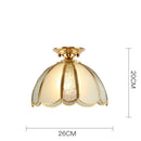 Axyaa Vintage Glass LED Ceiling Lights for Living Room, American Copper Finish