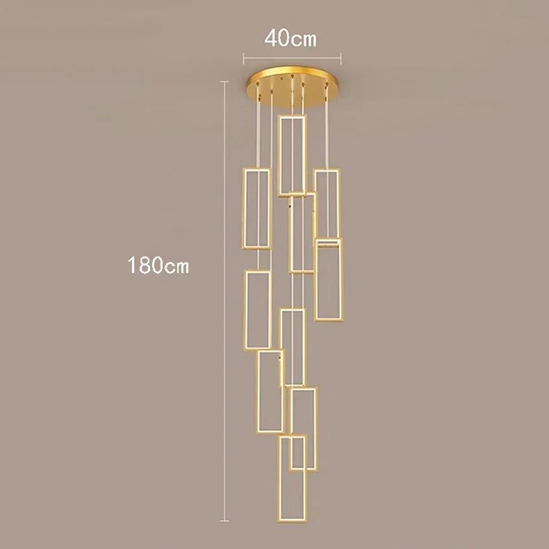 Axyaa Nordic Stair Chandelier Ceiling Light for Living and Dining Room