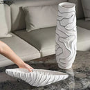 Axyaa Irregular Ceramic Vase for Modern Home Decor & Floral Arrangements