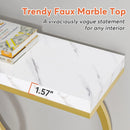 Axyaa 55" Faux Marble Console Table - Modern Entryway & Sofa Table