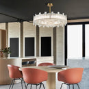 Axyaa Glass Chandelier: Postmodern Creative Lighting for Living Room and Bedroom