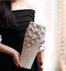 Axyaa Ceramic Hollow Vase: Elegant Flower Holder for Home Decor, Lilies & Roses