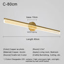Nordic Copper LED Mirror Wall Light for Home Decor, Axyaa Glass Fixture