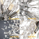 Axyaa Chrome Crystal Pendant Chandelier for Bedroom Living Room Dining Room
