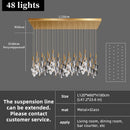 Axyaa Luxury Villa Hall LED Chandelier with Custom Glass Pendant Light