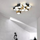 Axyaa Geometric Box LED Ceiling Lamp: Modern Living Room Dining Bedroom Lighting Fixtures