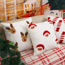 Axyaa Christmas Embroidered Crutches Pillow Cover - Festive Throw Cushion Case