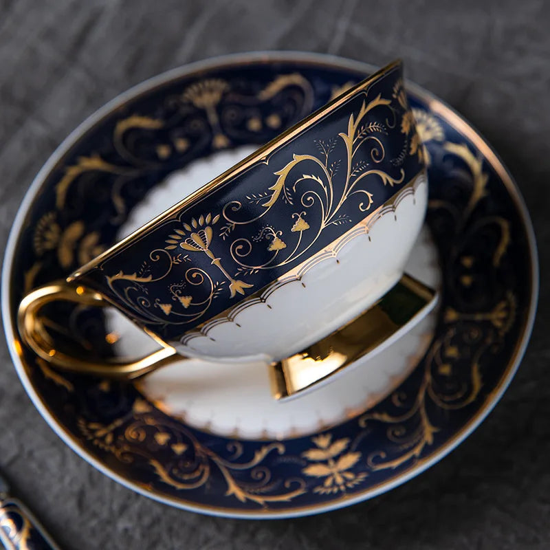 Axya Elegant Bone Coffee Cup Set for New Year & Christmas Gift.