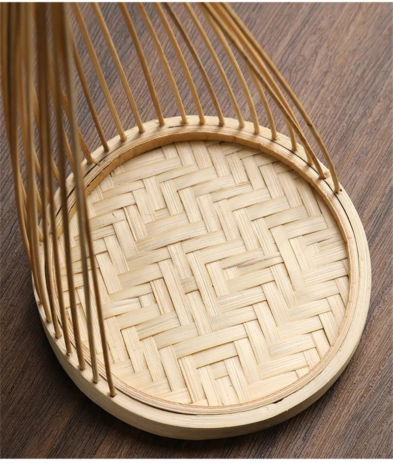 Axya Bamboo Weave Flower Ware Decorative Plate & Birdcage Ornament