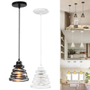 Axyaa Retro Spiral Swirl Pendant Lamp Shade Chandelier for Living Room Kitchen Lighting