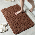 Axyaa White Memory Foam Non-Slip Bath Mat - Soft & Absorbent Rug