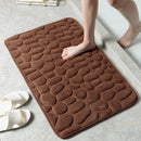 Axyaa White Memory Foam Non-Slip Bath Mat - Soft & Absorbent Rug