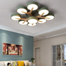 Axyaa Wood Macaron Ceiling Chandelier Light for Bedroom Living Room Kitchen