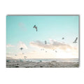 Axyaa Seascape Canvas Painting: Beach Coconut Tree Wall Art Print for Living Room