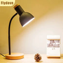 Axyaa Nordic Wood Iron LED Desk Lamp for Eye Protection
