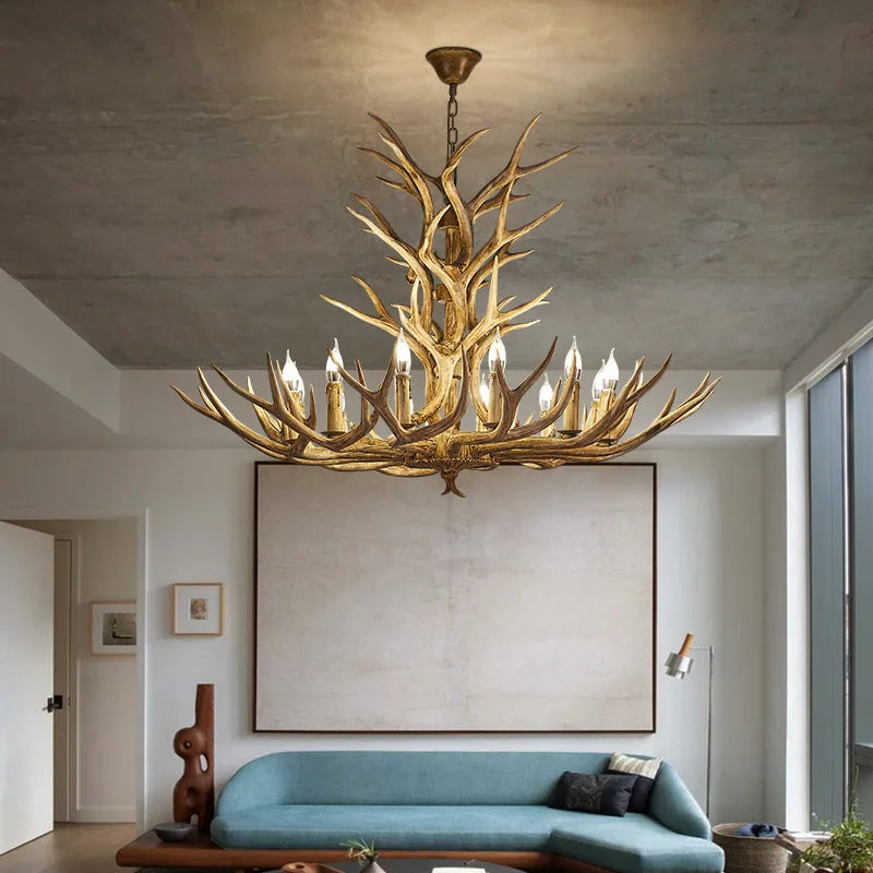 Axyaa Antler LED Pendant Lights - Modern Chandelier for Living Room Decor