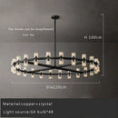 Axyaa Luxury Gold Chandeliers for Living Room in America with Glass Crystals and LED Lighting
