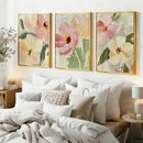 Soft Floral Oil Painting Prints, Neutral Abstract Wall Art Set by Axyaa. Perfect for Home Decor.