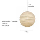 Axyaa Japanese Wabi-sabi Style Paper Lantern Chandelier for Bedroom and Living Room