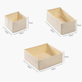 Axyaa Cotton Linen Storage Box Set for Wardrobe Organization