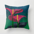 Axyaa Decor Pillowcase: Flower Print Square, Bedroom & Living Room 45x45cm