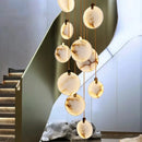 Axyaa Nordic Stair Chandelier Living Room Bedroom Dining Pendant Ceiling Light