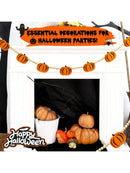 Axyaa Pumpkin Wooden Bead Garland & Felt Wall Decor - Fall Themed Hanging Banner