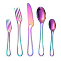 Axyaa Stainless Steel Cutlery Set - Knife, Fork, Spoon, Teaspoon & Dessert Spoon