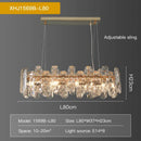 Axyaa Crystal Chandelier: Elegant LED Pendant Light for Luxury Dining Living Kitchen Bedroom
