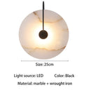 Axyaa Nordic Marble LED Wall Lamp | Circular Restaurant & Bedroom Lighting