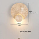 Axyaa Yellow Stone Interior LED Wall Lamps Pull Chain Switch.