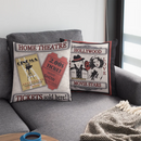 Axyaa Vintage Cinema Ticket Pillowcase 45x45cm