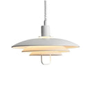 Axyaa Nordic LED Circular Chandelier Pendant Light for Living Room Indoor Lighting