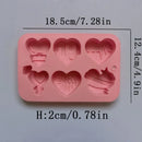 Axyaa Love Heart Silicone Mold for Chocolates, Cakes, Soaps, and Candles