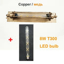 Axyaa Silver LED Wall Light Industrial Vintage Loft Sconce Bedside Lamp