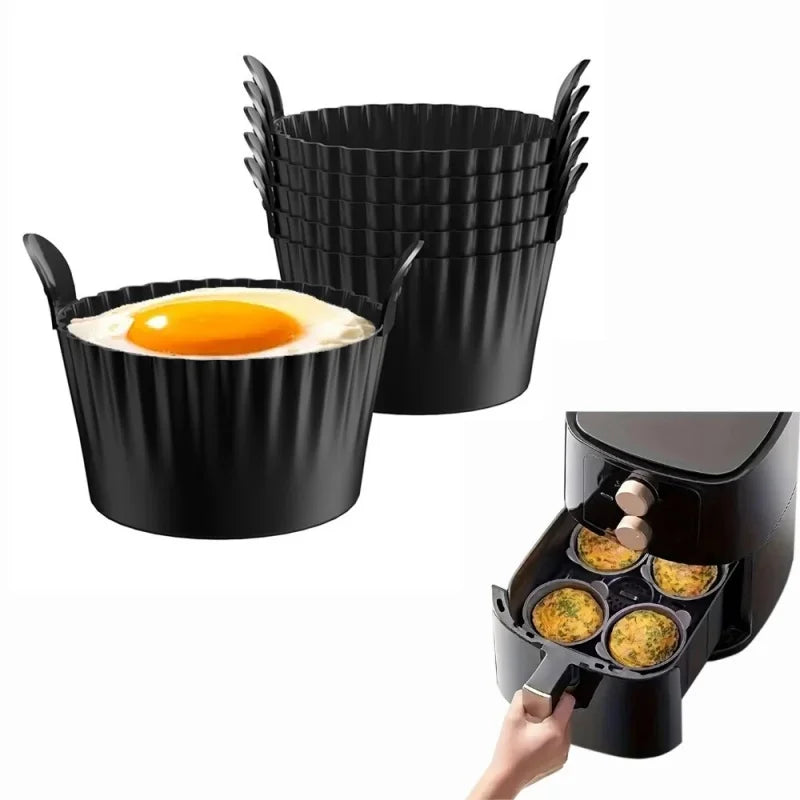 Axyaa Silicone Basket Muffin Cup Mold for Air Fryer, Oven, Microwave.