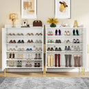 Axyaa 30-Pair Shoe Cabinet: Modern Entryway Storage Organizer with Doors, Shelves