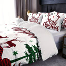 Axyaa Reindeer Duvet Cover Set - Soft Polyester All-Season Comforter with Pillowcases