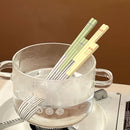 Axyaa Portable Cute Stainless Steel Non Slip Chopsticks With Box - Reusable Sushi Stick