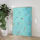 Nordic Summer Girl Pool Party Wall Art Print by Axyaa - Home Decor & Living Room Art