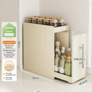 Axyaa Kitchen Pull-out Spice Rack Seasoning Organizer for Countertop Storage