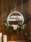 Axyaa Ramadan Festival Wooden Doorplate Wreath Hanging Ornaments