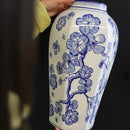 Axyaa Blue and White Porcelain High-End Ceramic Vase | Large-Sized Home Décor