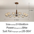 Axyaa Chrome Chandelier Glass Pendant Light for French Bedroom Living Rooms