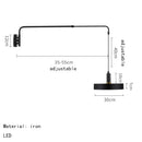 Axyaa Black Metal Wall Light: Adjustable Long Arm LED Bedside Reading Lamp