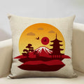 Axyaa Mount Fuji Retro Cushion Cover 45x45cm