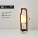 Axyaa Wabi-sabi Walnut Wood Zen Table Lamp LED E27 Fabric Shade Minimalist Desk Light
