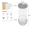 Axyaa Crystal LED Pendant Chandelier for Modern Stairs – Luxe Ceiling Lighting